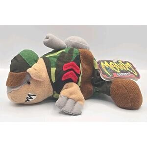 1997 Meanies Series 1 Armydillo Dan Plush Animal w Tag BB27